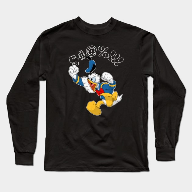 Donald Duck $#@% covid!!!! Long Sleeve T-Shirt by Tabryant